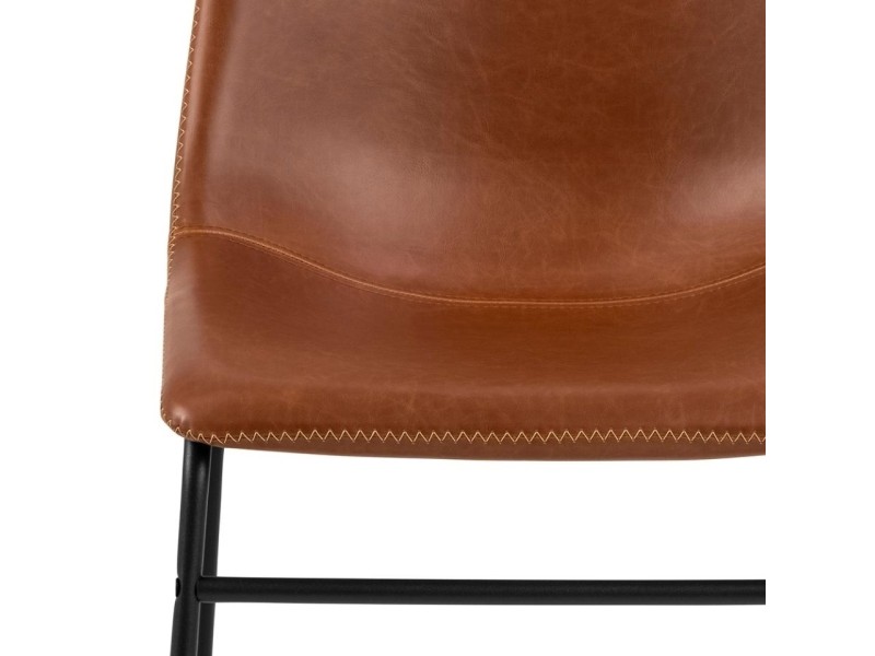 Krzesło Oregon brązowe PU - ACTONA